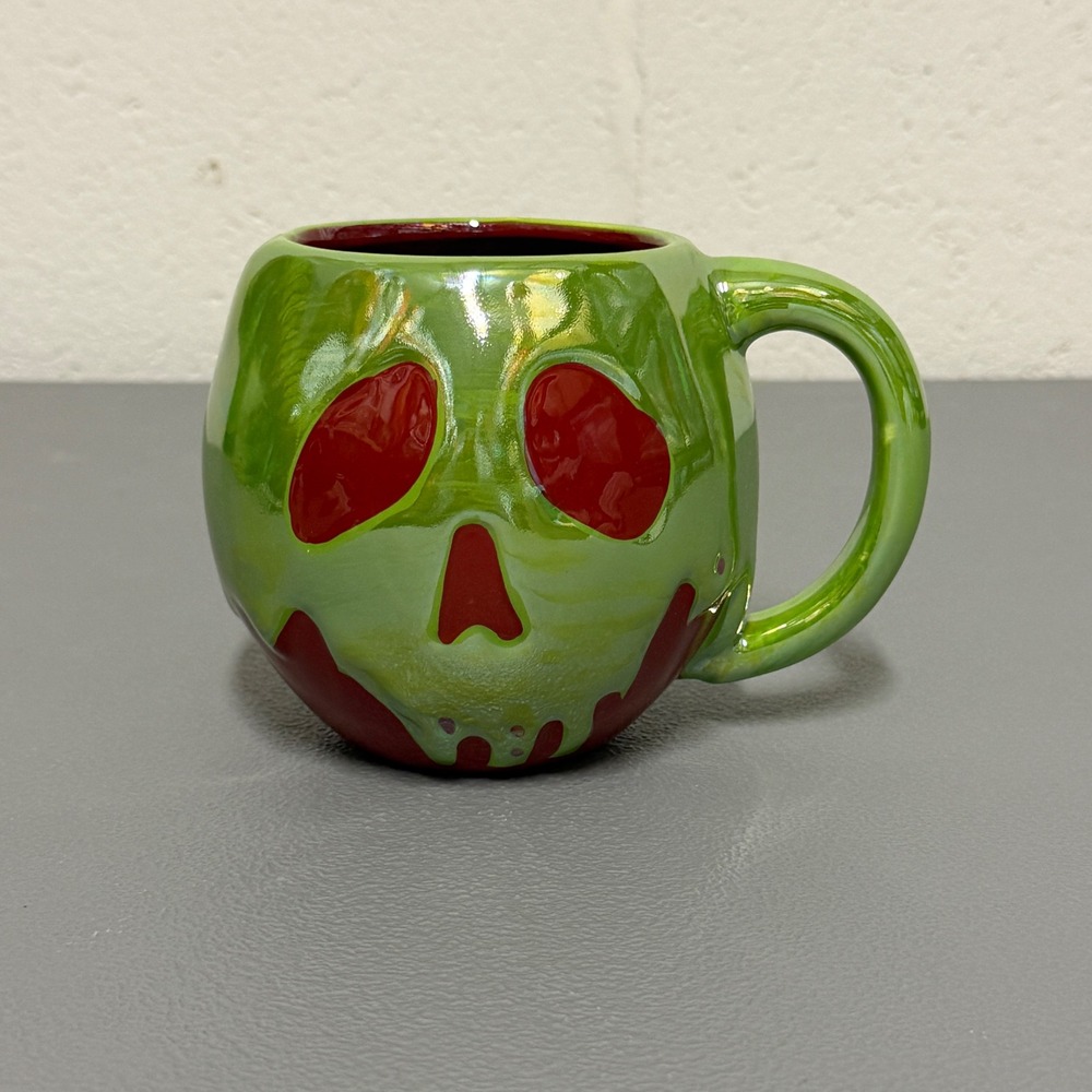 Disney Villains Poison Apple Iridescent Green Red Ceramic Mug Zrike Brands